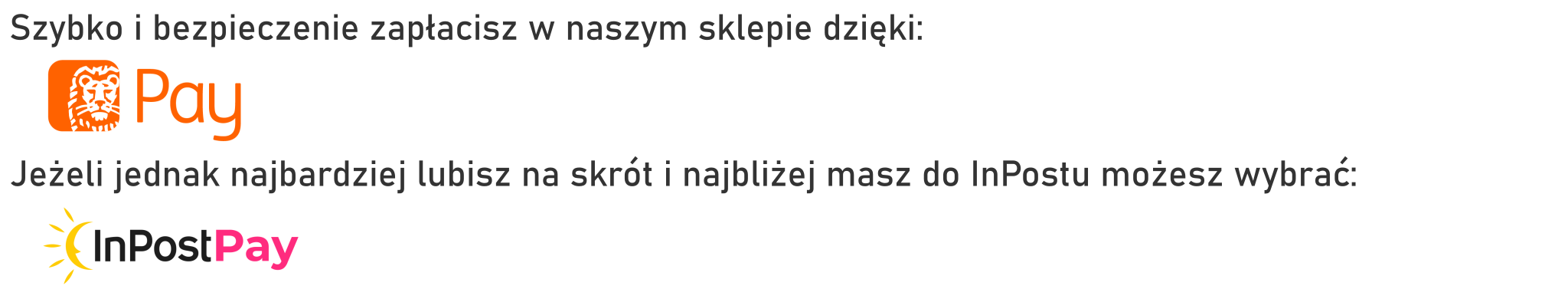 W sklepie zrealizujesz płatności Przelewy24 i InPost Pay