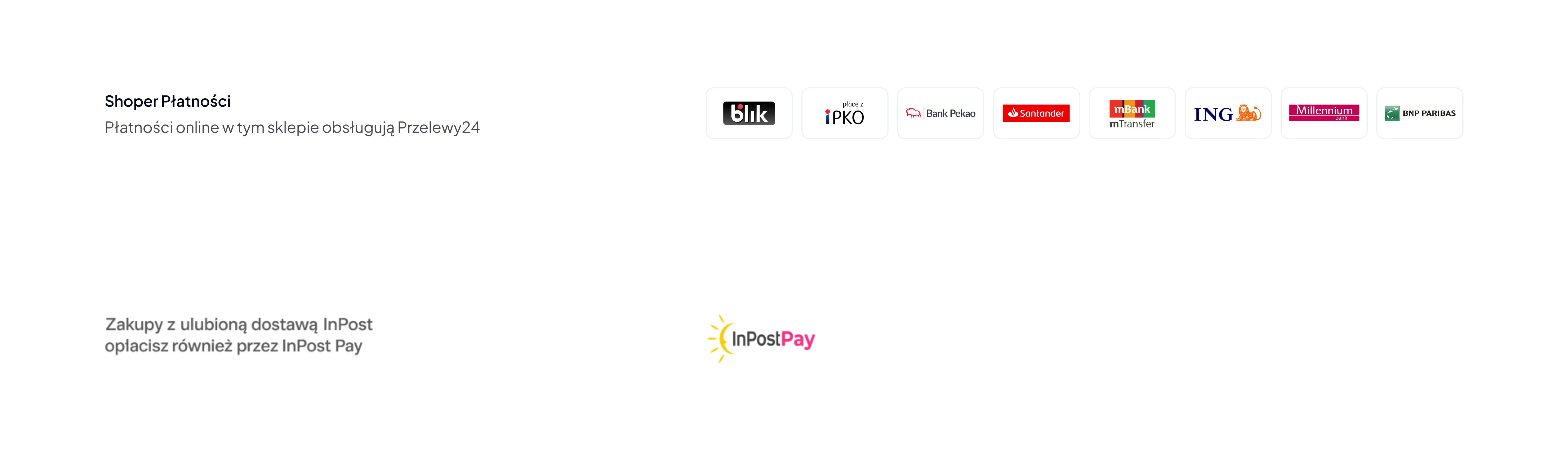 W sklepie zrealizujesz płatności Przelewy24 i InPost Pay